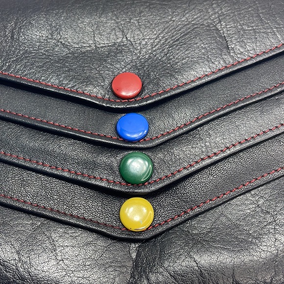 Authentic vintage CHRISTIAN DIOR multi snap black leather wallet with COA - Picture 4 of 12